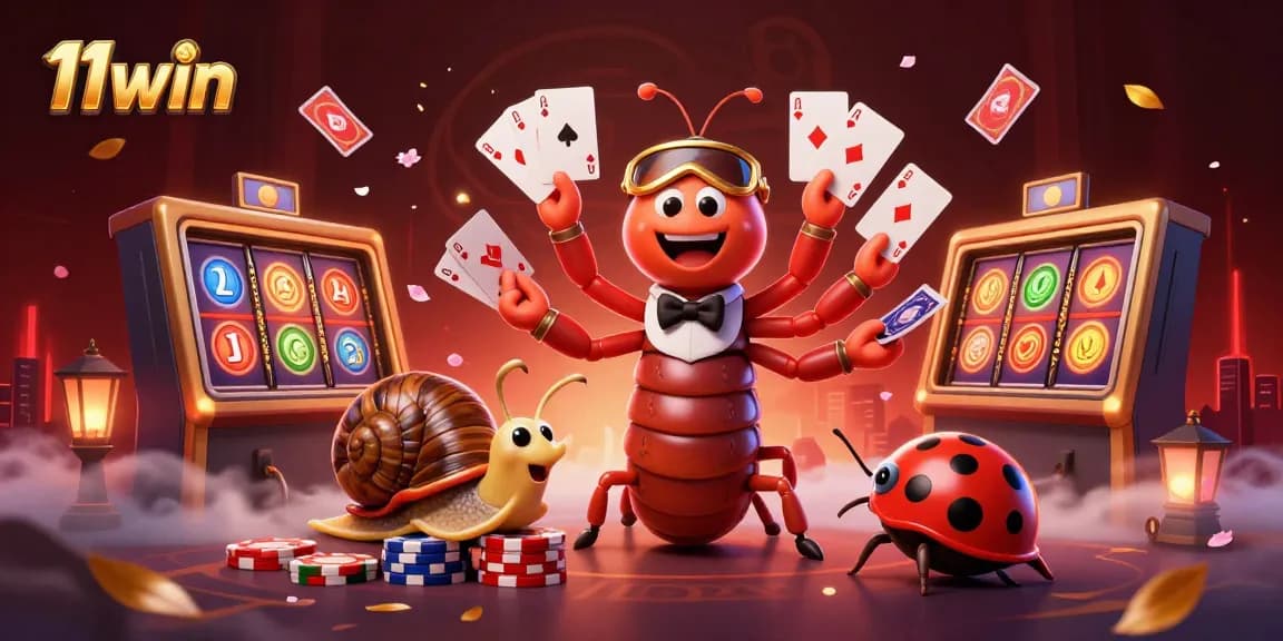 Join the fun at 11win with vibrant 3D casino characters celebrating wins and exciting games.