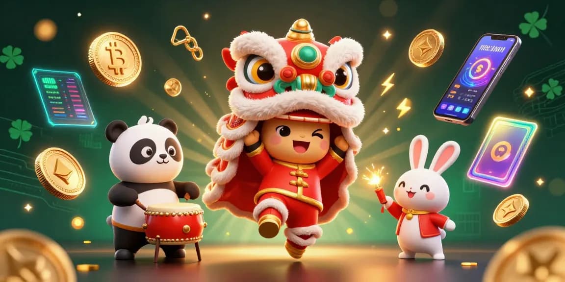 Engage with the vibrant world of 11win featuring a lively lion dance in a crypto casino theme.