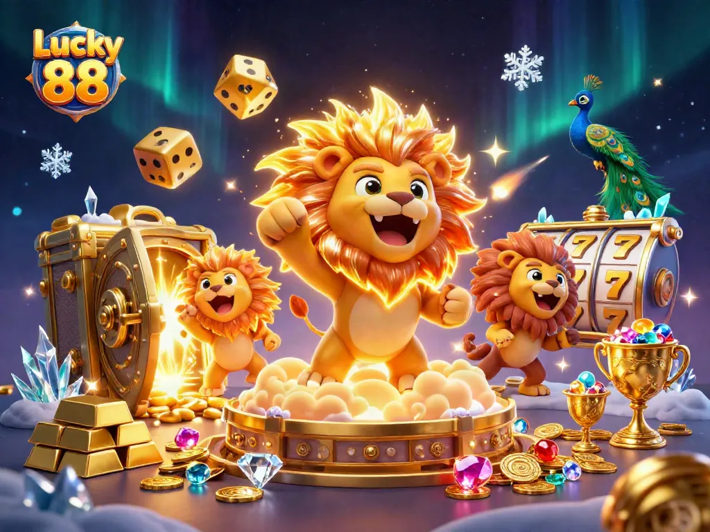 Spin big with Lucky 88 as you explore vibrant casino entertainment filled with treasures.