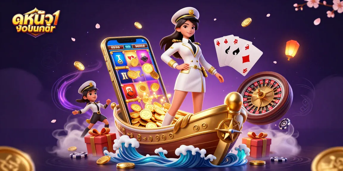Experience ดูหนังออนไลน์ with thrilling jackpot games and elegant aesthetics in this vibrant scene.