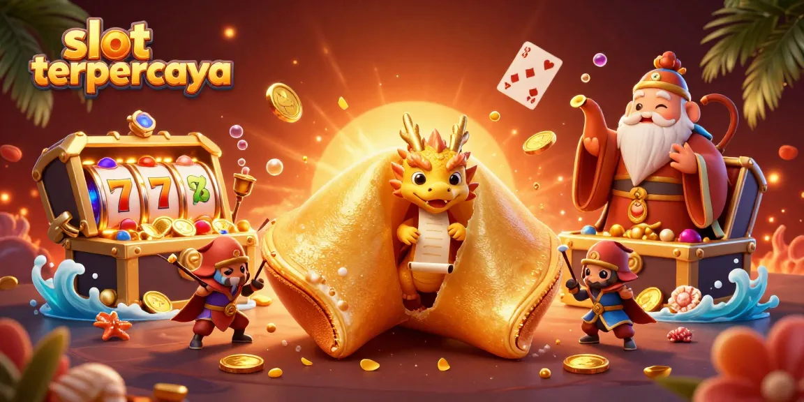 Engage in slot terpercaya action with a 3D illustration showing dynamic characters and vibrant slot game elements.