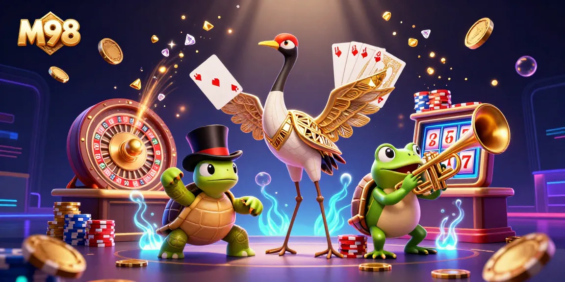 M98 players experience thrilling live casino games with vibrant 3D visuals and interactive elements.