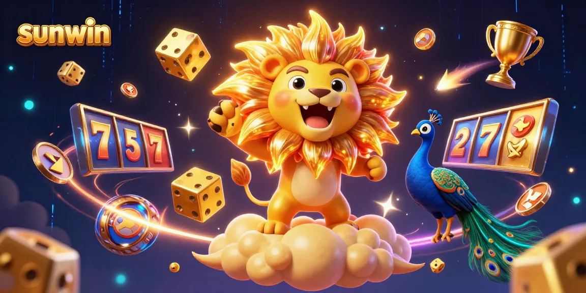 Experience thrilling slots gameplay with sunwin's dynamic jackpot scene featuring golden reels and vibrant casino elements.